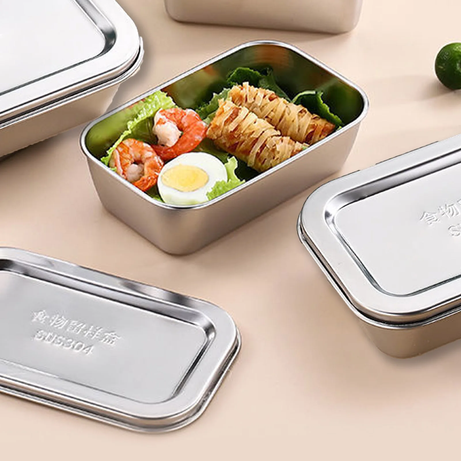 

Организер для еды, контейнер для еды из нержавеющей стали премиум-класса для морозильной камеры, холодильника, посудомоечной машины, кухонные продукты