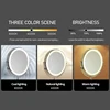 8 inch Wall Mounted Makeup Mirror Black 3X-10X Magnifying 3 color LED light Double Side Bathroom Smart Shaving Cosmetic Mirrors 4