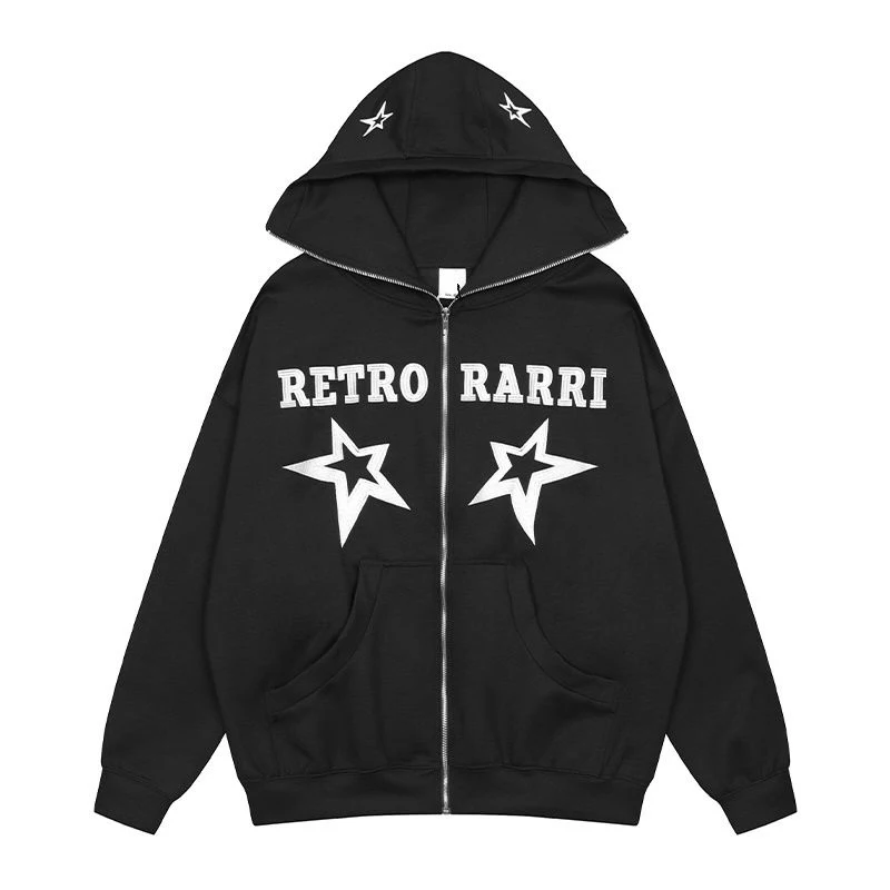 

Y2K Hooded Sweatshirt couple Loose Casual Pullovers Oversized Tops embroidery Hoodies cotton Hip Hop New Gothic Clothes