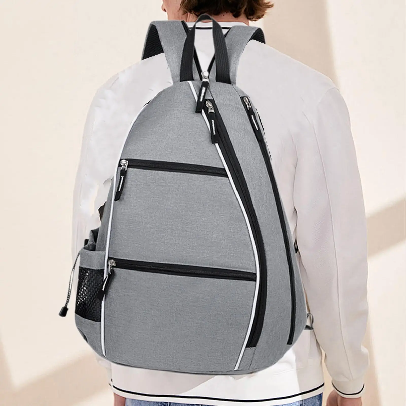 Pickleball Bag, Tennis Backpack, Sports Backpack Zipper Closure Tennis Racket Bag