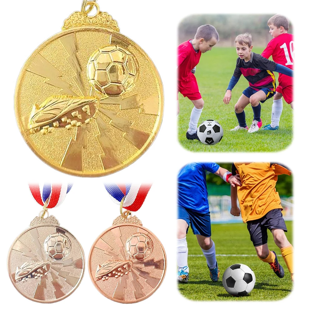 Soccer Medals Metal Winner Medals 2 Inch Zinc Alloy Football Sports for Sports Competitions Celebration