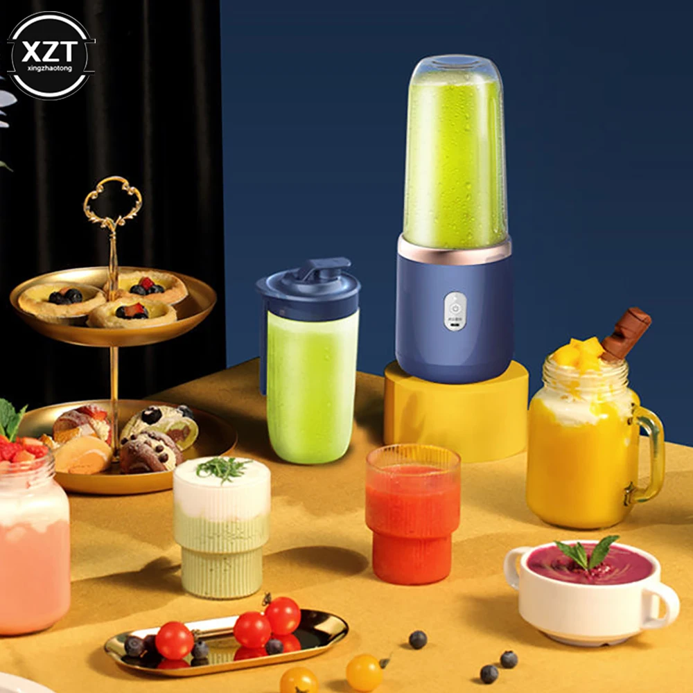 Mini Portable 400ml Electric Fruit Juicer USB Charging Lemon Orange Fruit Juicing Cup Smoothie Blender Machine Kitchen Appliance fruit juicer