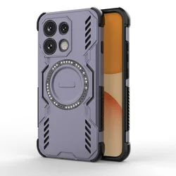 Cooling and Breathable Magnetic Ring Phone Case with Heat Dissipation for OPPO A5 (PURPLE)