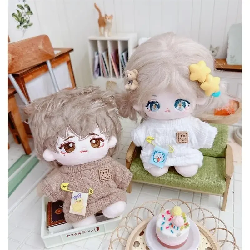 Baby clothes 10cm cotton doll starfish normal body plush cartoon new year red sweater white knitted sweater 4