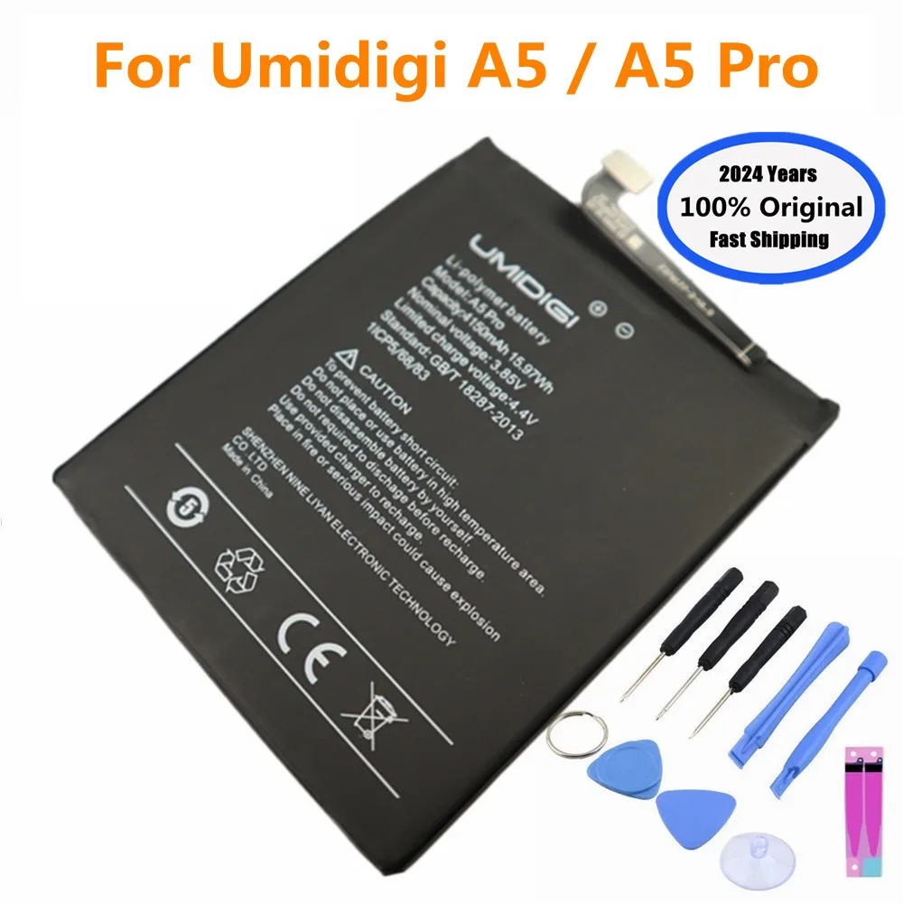 

2024 Years 4150mAh Original Battery For UMI Umidigi A5 & A5 Pro A5Pro Phone Replacement Bateria Batteries In Stock + Tools