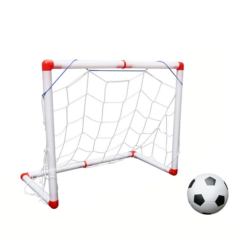 

Portable Soccer Goal Set Soccer Goal Kids Soccer Net with Soccer Pump for Beach Playground Backyard Soccer Accessories 56CM