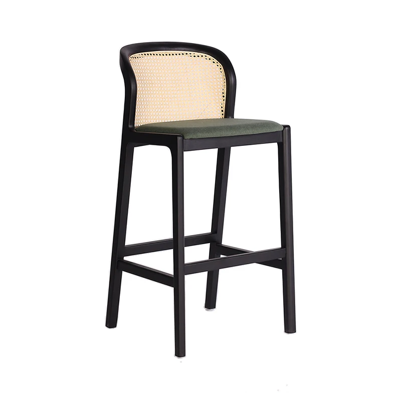 

Барный стул из массива дерева простая спинка барный стул скандинавский домашний креативный винтажный Американский деревянный высокий стул