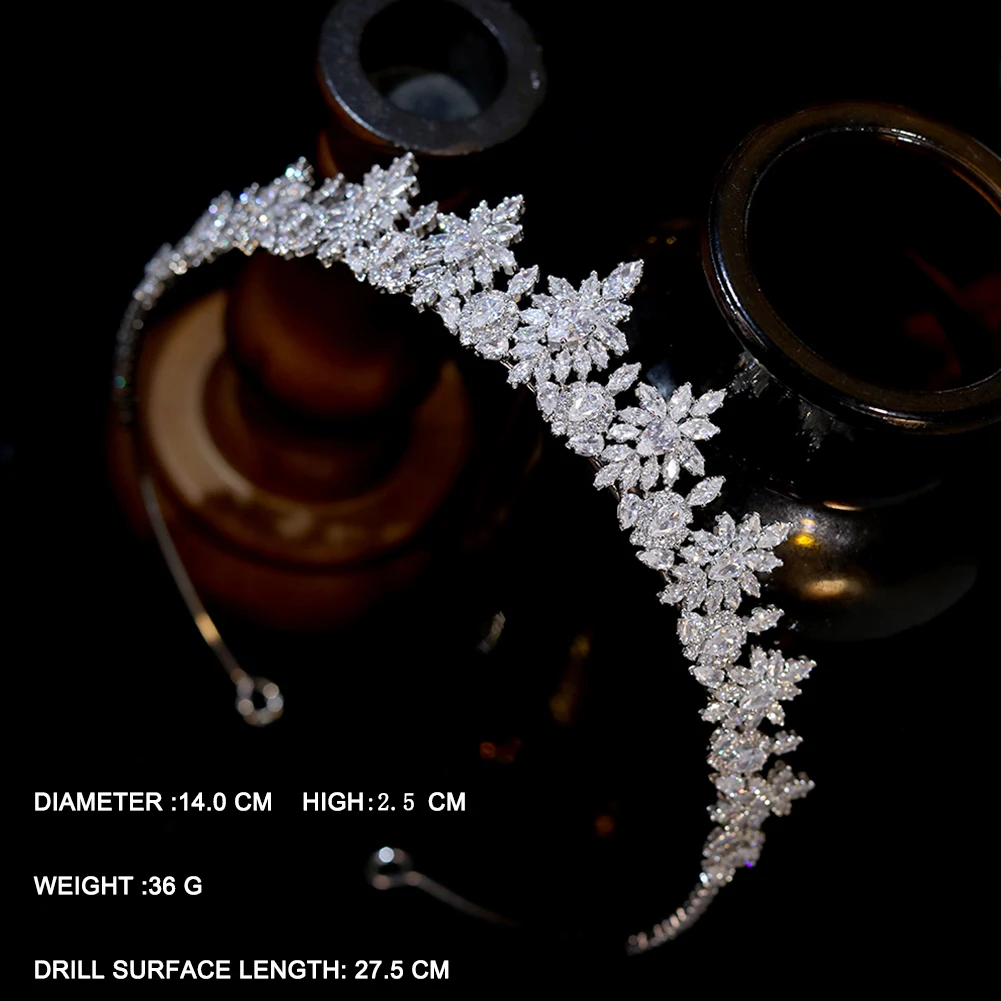 Hair Accessories Cosplay Accessories Cosplay Headpiece Party Crown Hats ASNORA New Tiara and Crown For Women Bridal Accessories Wedding Crowns CZ Crystal Tiaras Princess Pageant Party Headwear Gift