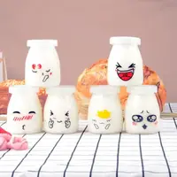 1Pcs Wishing Bottle Mini Yogurt Pudding Glass Bottle Storage Cups with Lid High Temperature Resistant Homemade Y 1