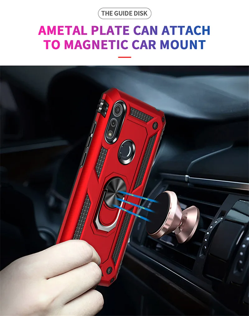 Phone Waterproof Case Iphone Case Magnetic Wireless Charging Case Phone Case Magnetic Case Magsafe Case Phone Protector Cover Leather Phone Case Ipod Cover Case Plastic Casing For Motorola Moto E5 E6 Plus E7 E7i Power Case Shockproof Magnetic ring Bracket Cover For Moto E6S E6i E