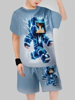 Bloc homme impression numérique transfrontalière vêtements pour enfants décontracté à manches courtes T-shirt vêtements pour garçons 4