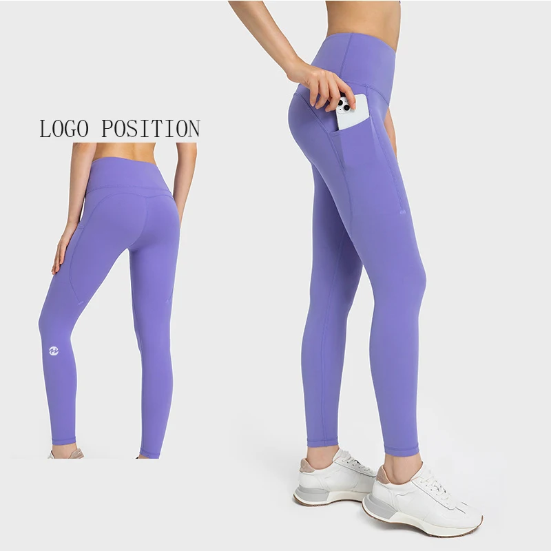 Sexy Women's Yoga Sets with High Waist Side Pocket Yoga Leggings and Cross Hollow back Bare Skin Sensation V-neck Sports Bra
