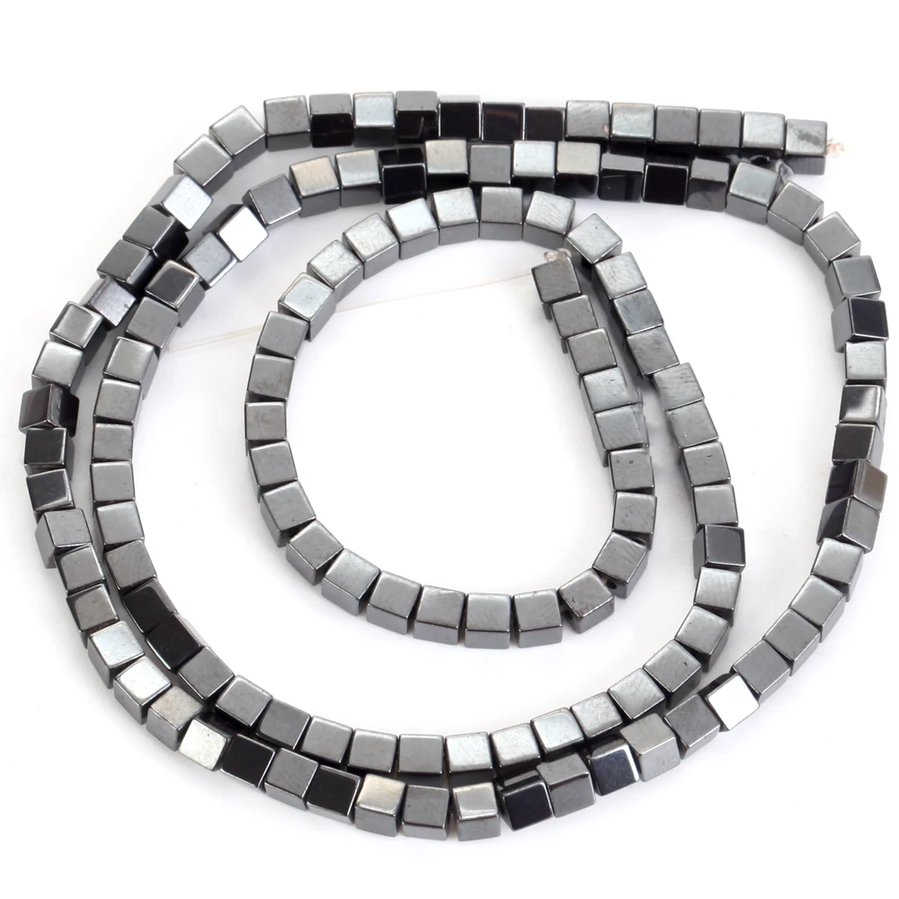 Natürliche Stein Überzug Bunte Cube Form Quadratisch Hämatit Lose Spacer Perlen für Schmuck Machen DIY Armband Statten 2/3/4mm – Detail 8
