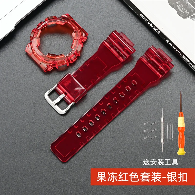 Transparent TPU Watchband and Case Set with Tool - Stylish Strap and Protective Accessories