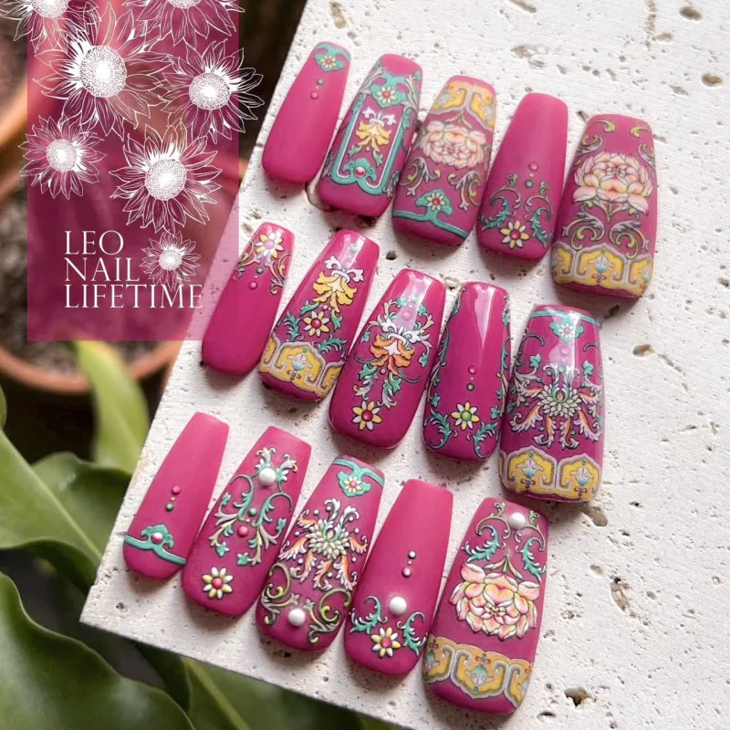 

L20 Bright Crystal Leo & Tomoni Cooperation Japanese Soft Color Nail Stickers Adhesive Nail Sticker Bohemian