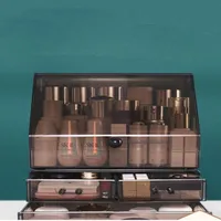 Desktop Cosmetics Storage Box Dust-proof Acrylic Lipstick Large Capacity Box Skincare Dressing Table Drawer Storage Rack ZF336 1