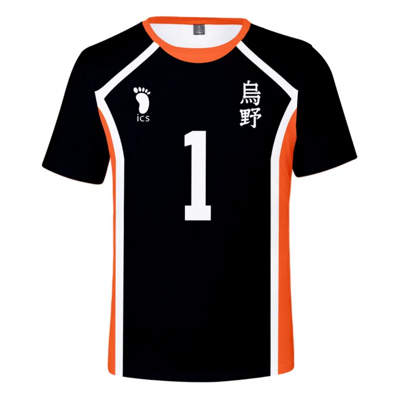 Summer New Men\'s 3D Printing Hinata Shoyo Shadow Mountain Tobio T-shirt Cosplay Costume Karasuno Club Volleyball