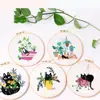 Flower Black Cat Pattern Embroidery Set Needlework Tools Printed Beginner DIY Embroidery Round Cross Stitch Kit Sewing Craft Kit embroidery set embroidery kits embroidery hoop