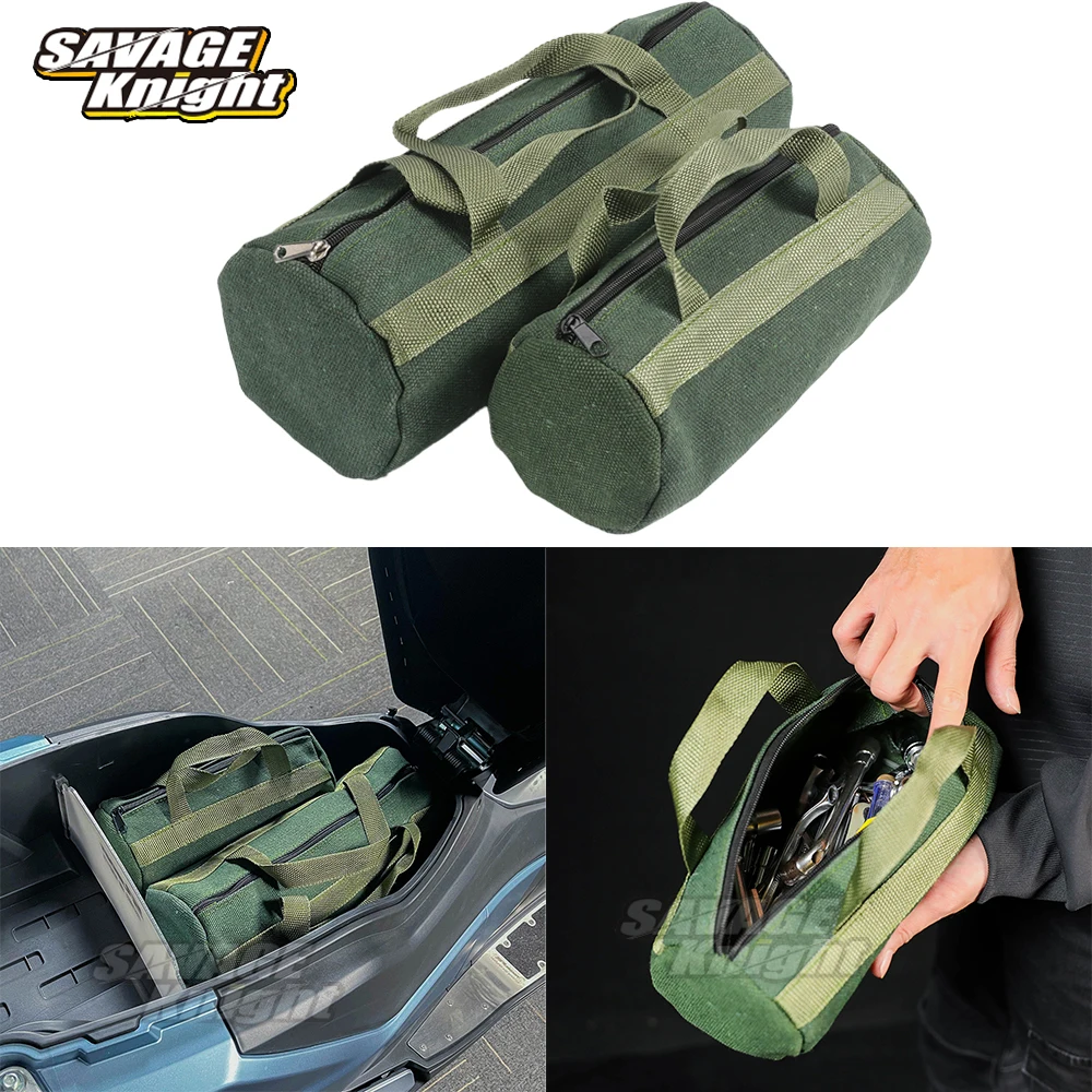 

Motorcycle Bag Durable Thick Canvas Pouch Tool Bag Portable For Electrical Tool Tote Bag Multifunction Case Metal Parts Storage