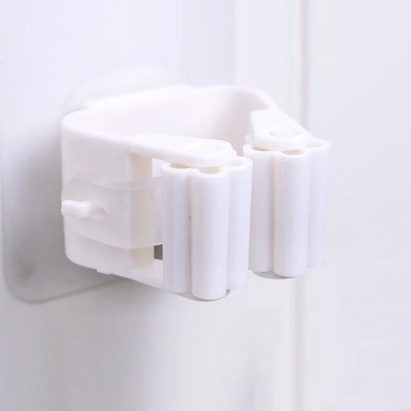 Mop Organizer Holder Wall Mounted Brush Broom Hanger Bathroom Storage Rack mop storage rack mop & broom holder