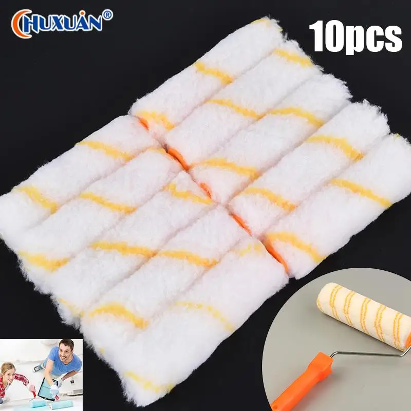 10pcs4InchCraftPaintFoamRollersDecorativeCornerRollerBrush