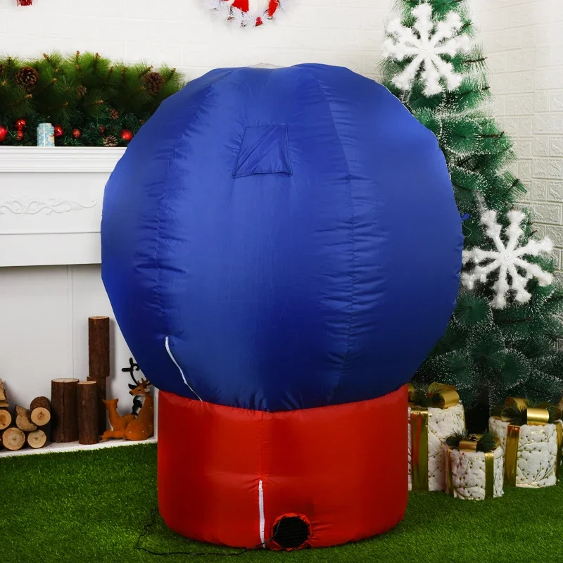 Christmas Decoration Inflatable Snowball Santa Claus 1.2m High Inflatable Decoration Yard Lawn New Year Party EU plug