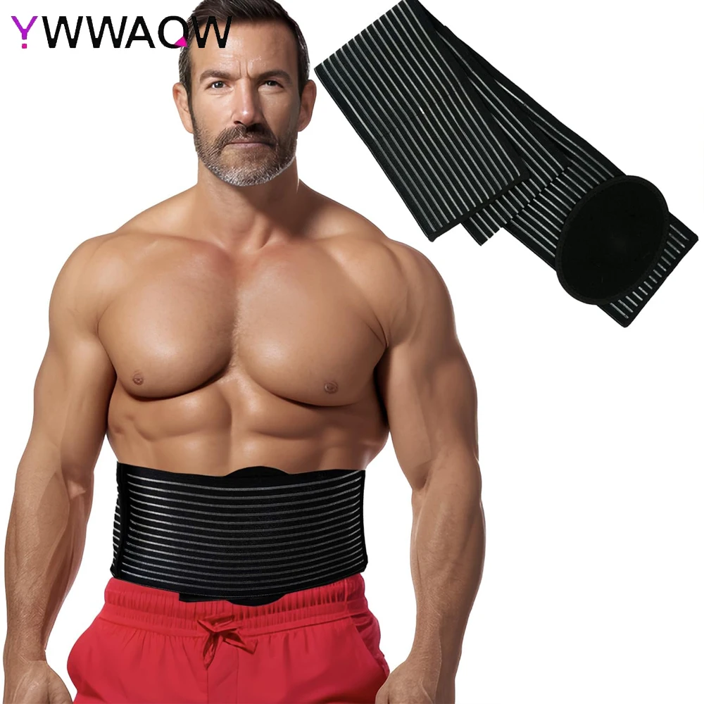 Umbilical Hernia Belt for Men and Women Abdominal Support Binder with Compression Pad Supports Waist and Tummy after Surgery