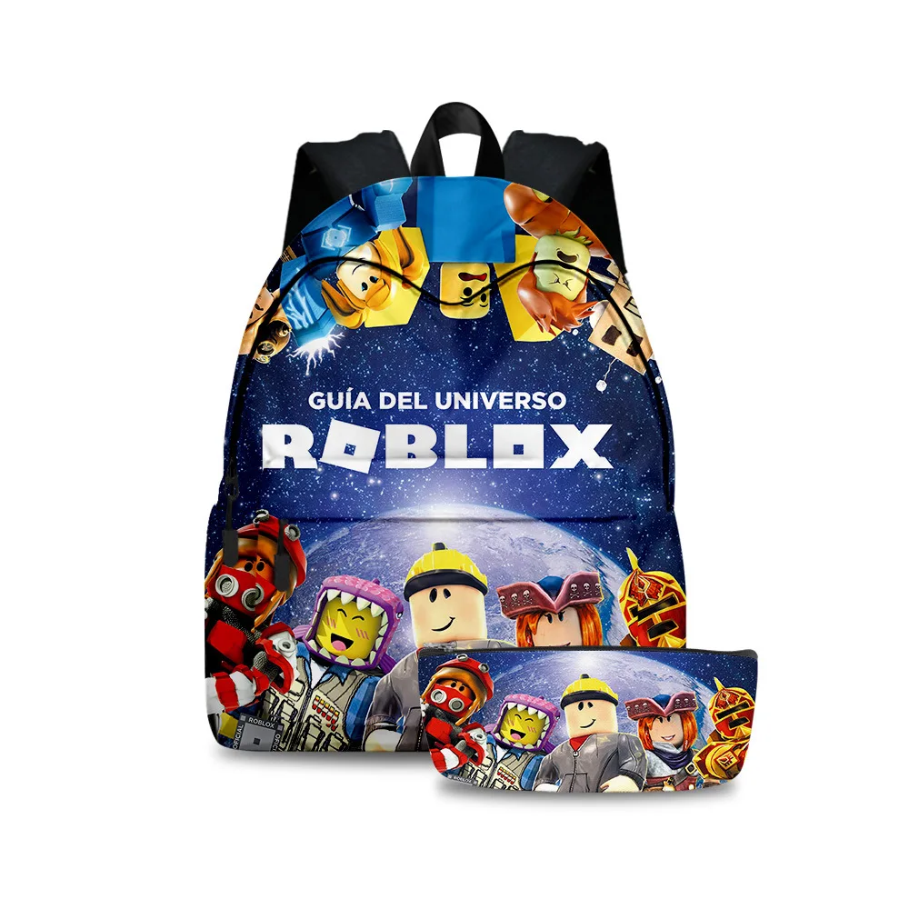 Toyella New Roblox Game 3-Piece Large Capacity Backpack 1style Pencil case  