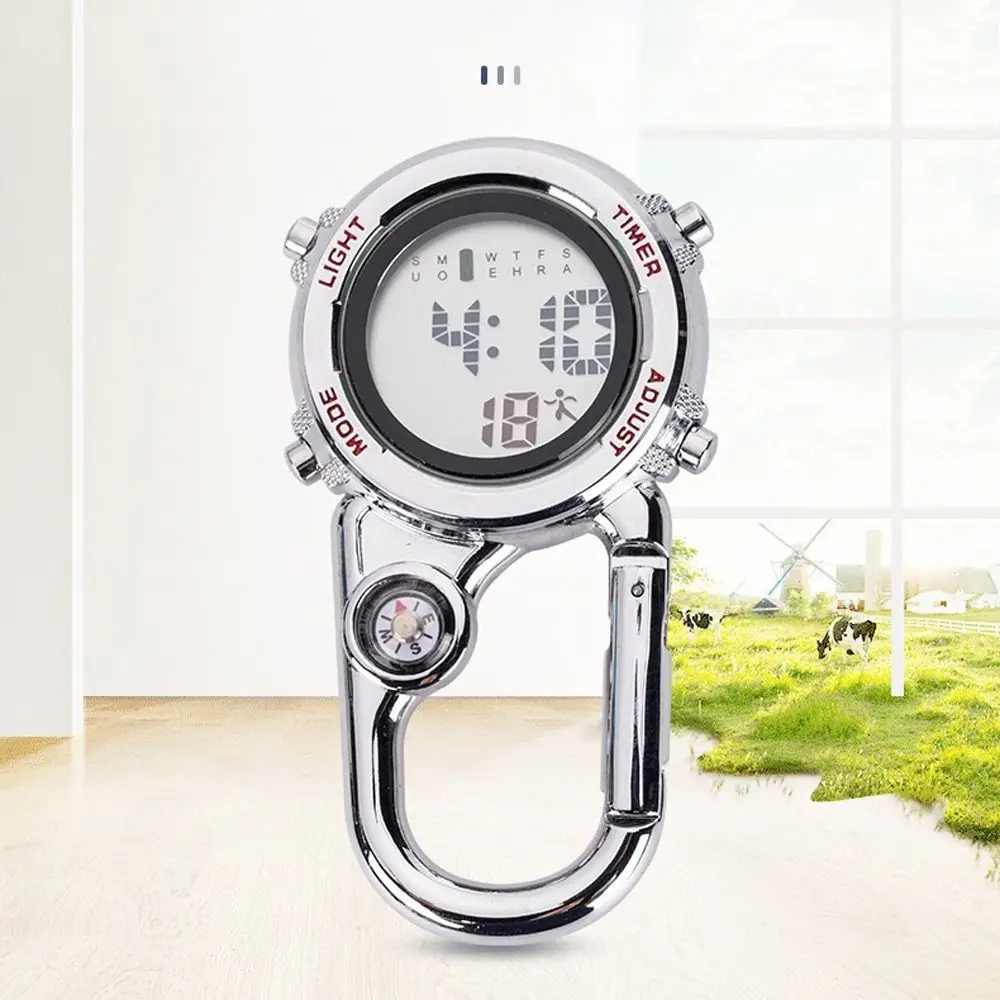 

Luminous Carabiner Watch Multi-function Clip on Clip-On Climbing Watch Energy-saving Anti-scratch Climbing Pocket Watch