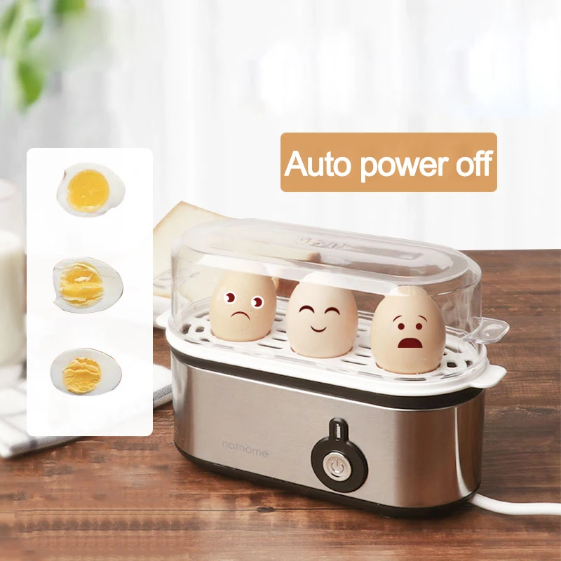 Multifunctional Egg Cooker Household Mini Breakfast Egg Machine Automatic Power Off anti-dry Boiler Stainless Steel 220V