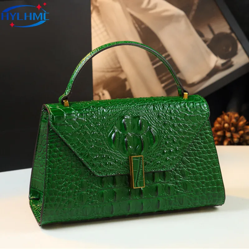 LuxuryFashionCrocodilePatternWomenHandbagsLadyShoulderMessenger