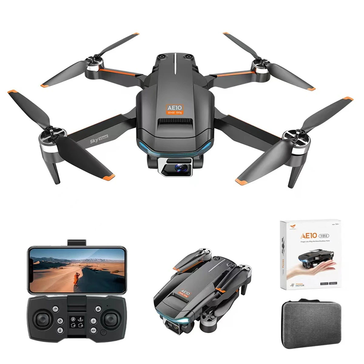 MINI Drone 8K Professional HD PTZ Dual Camera With Light, 48 OFF