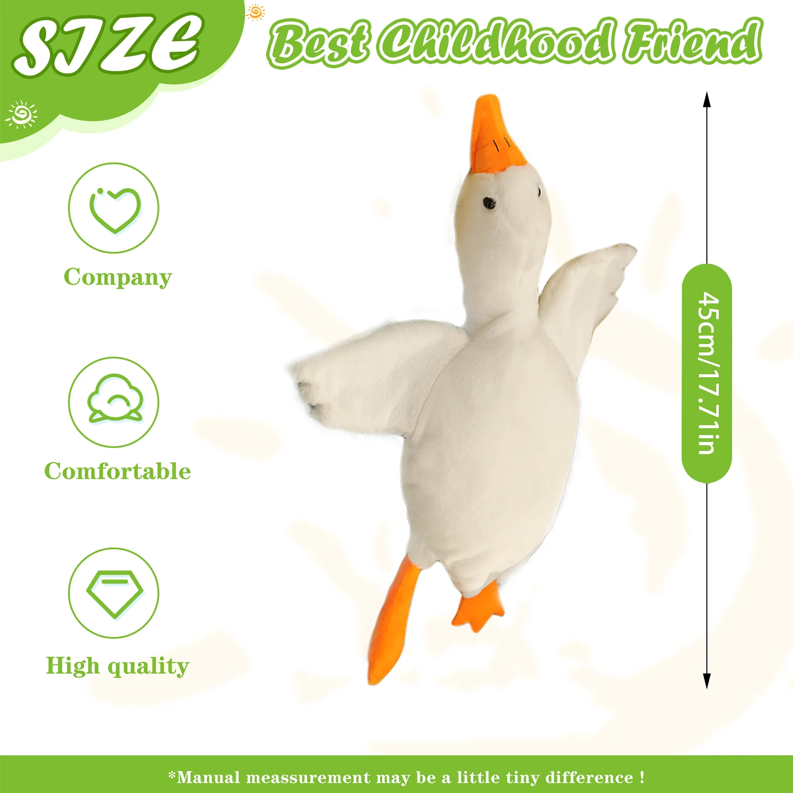 Cute Colorful Big Goose Soft Fluffy Stuffed Stuffed Toy Cuddles Sleeping Partner for Children and Friends Holiday Birthday Gifts 5