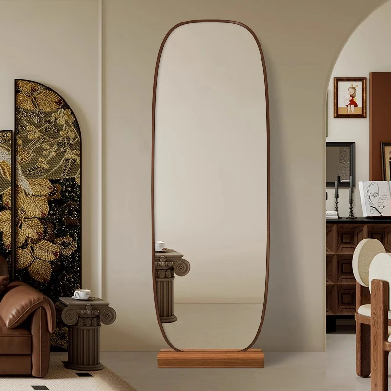Square Wooden Mirror Vintage Floor Big Nordic Luxury Mirror Modern Standing Full Body Aesthetic Espelhos Living Room Decorations - AliExpress 15