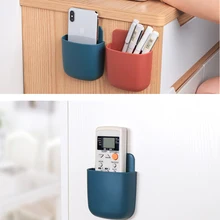 

Wall Mounted Storage Box Remote Control Storage Organizer Case For Air Conditioner TV Mobile Phone Plug Holder Stand Rack