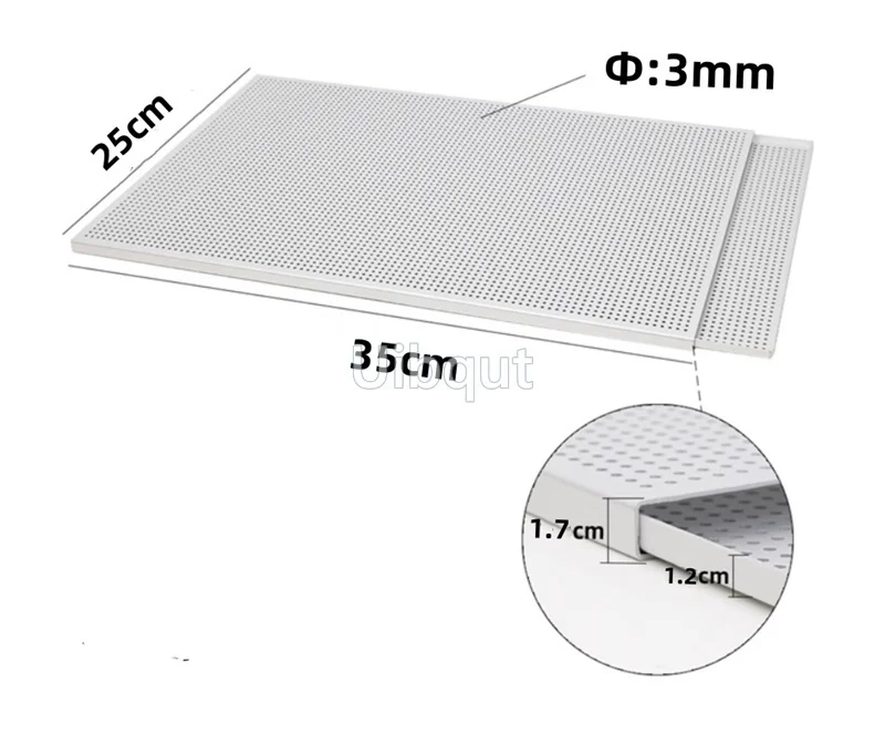 Bandeja para hornear hojaldre rectangular Mille Feuille molde para repostería plato perforado horno París tienda dulce b