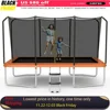 8 FT x 14 FT Rectangular Trampoline with Enclosure, Ladder, Double-Side Galvanized Steel Frame, Outdoor Recreational Trampolines 1