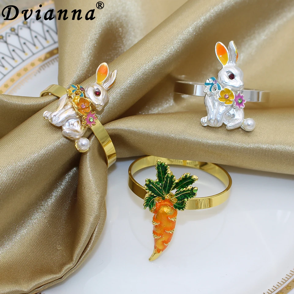 Torchons Décoratifs Lapin De Pâques - Lot De 2 - 40,6 X 61 Cm - Cadeaux Thématiques & Décoration Cuisine