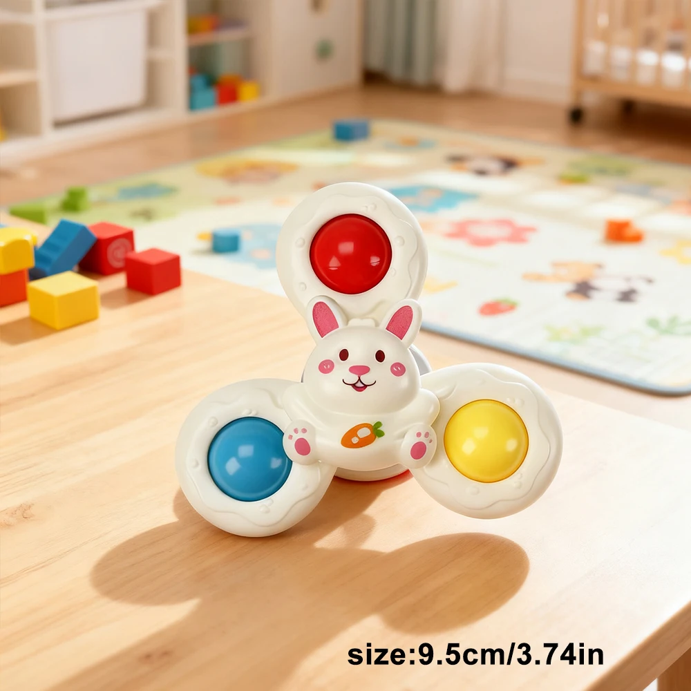 Baby Bath Toys Funny Bathing Sucker Spinner Suction Cup Cartoon Rattles Fidget Educational ToysChristmas Birthday Gifts for Kids