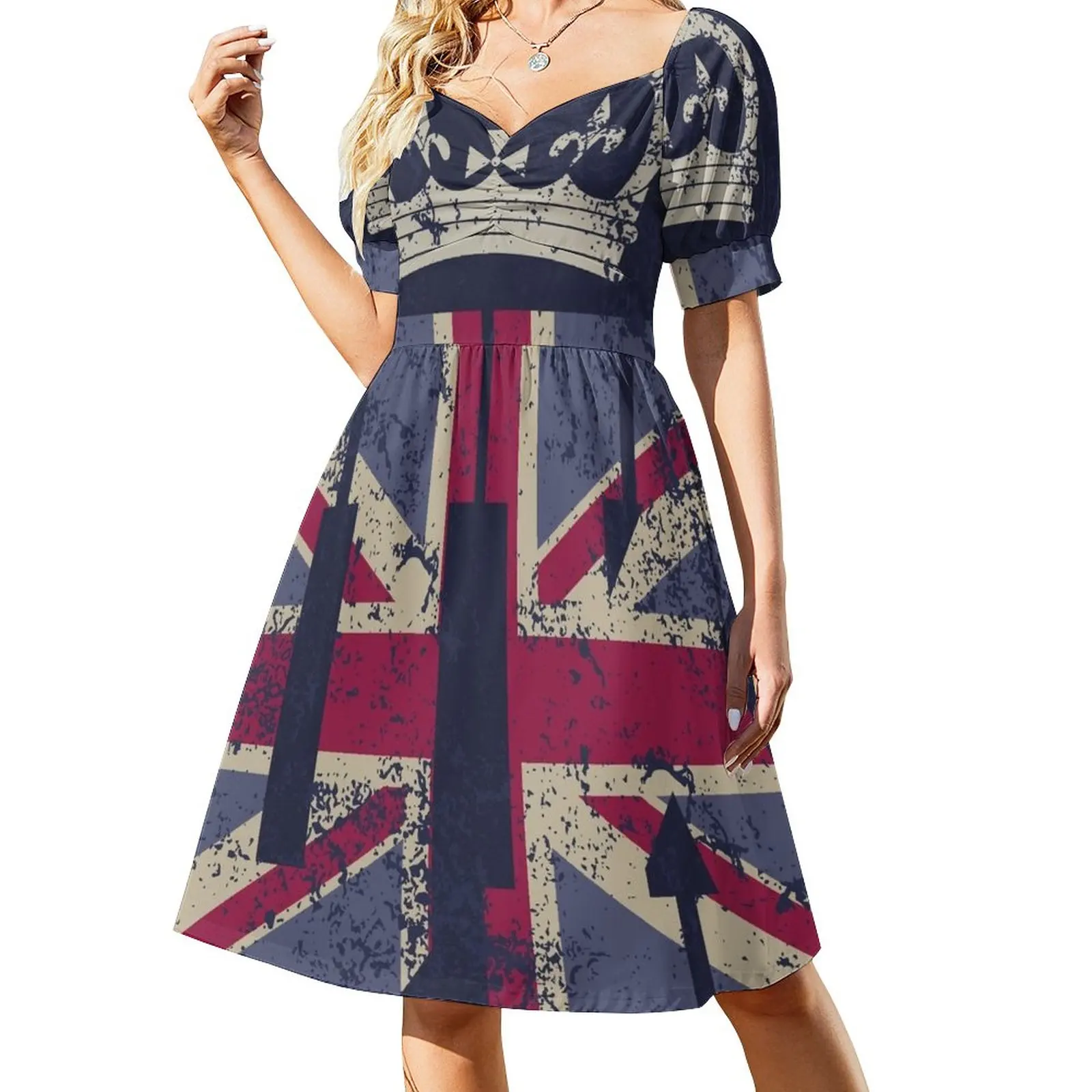 

England UK Union Jack Sleeveless Dress Clothing female dress summer women's fashion dresses