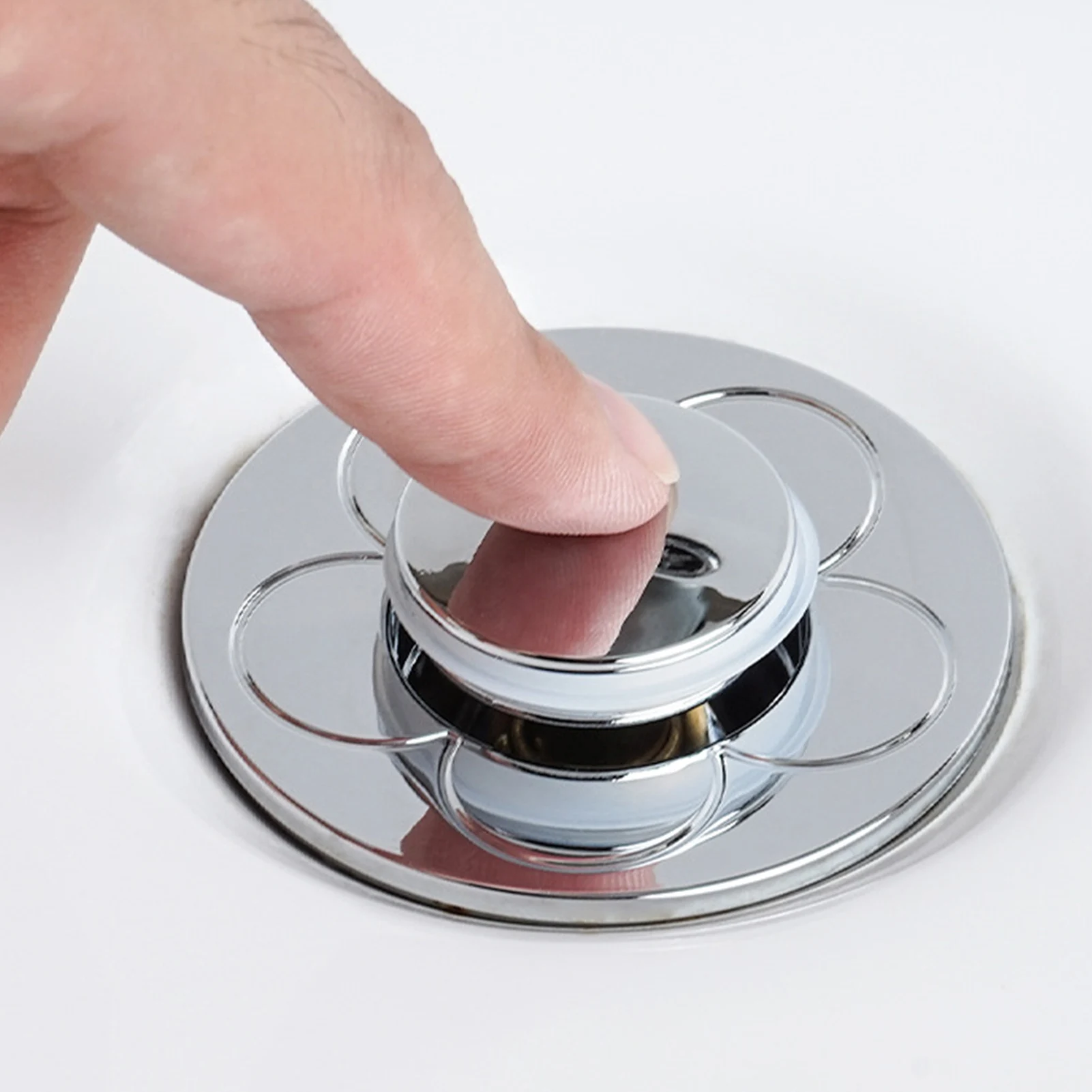 Pop Up Sink Drain Strainer Stainless Steel Sink Hair Catcher Sink Drain Plug for Basin Bathroom Tub 2