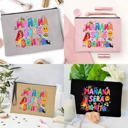 Karol G Manana Sera Bonito Cosmetic Bag Makeup Case Travel Toiletries Organizer Storage Make Up Pouch Pencil Bag Gift for Her