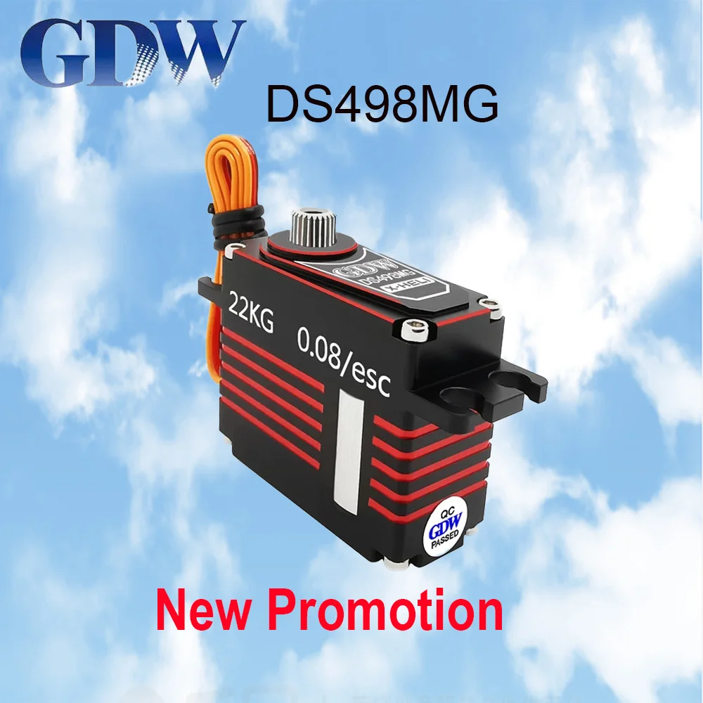 

GDW DS498MG 22KG 0.08Sec High Speed Steel Gear Medium-sized Digital Servo For RC Aircraft Fixed Wing Turbine jet UAV Helicopter