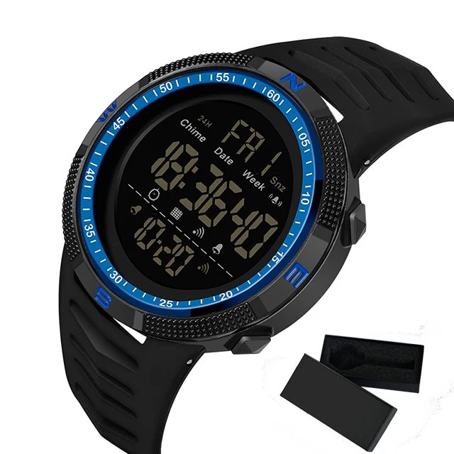 2022 New Digital Men Sports Fashion Watch Calendar Chronograph Alarm Clock 50M Waterproof Military Wristwatch Relogios Masculino 