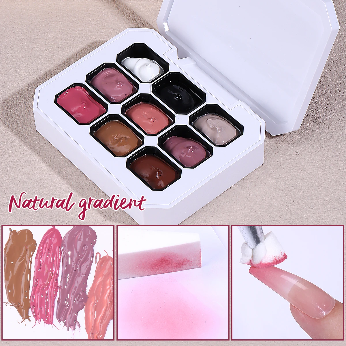 9 IN 1 Pat Painting Gel Nail Polish Gradient Blush Soak Off Semi Permanent DIY Gel Autumn Winter Color Glossy Mud Manicure Decor