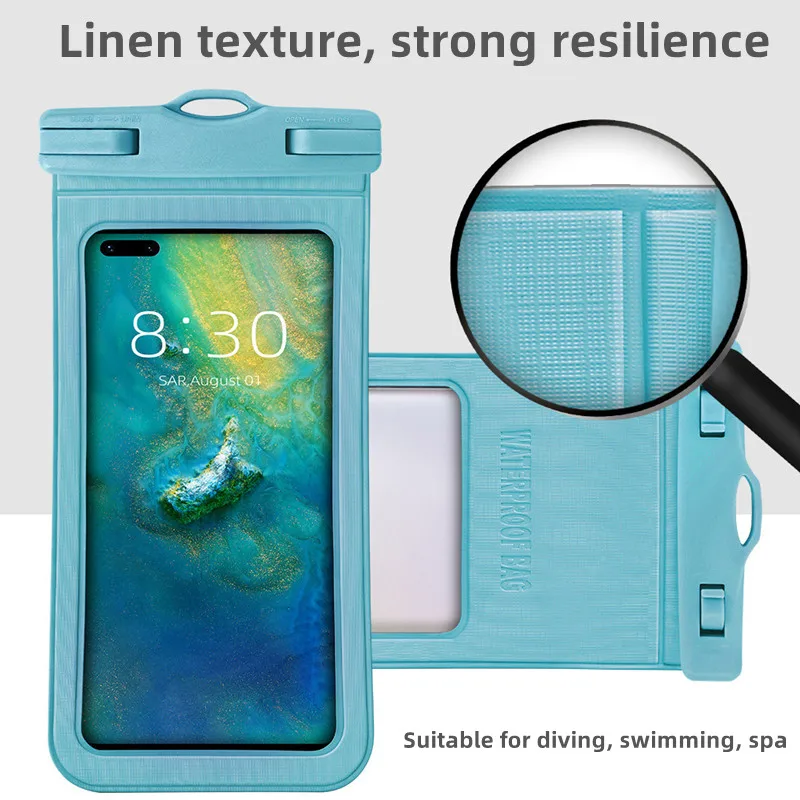 Universal Waterproof Phone Bag Case Swim Phone Pouch For iPhone 15 14 ProMax Samsung Xiaomi Huawei Underwater Diving Phone Cover