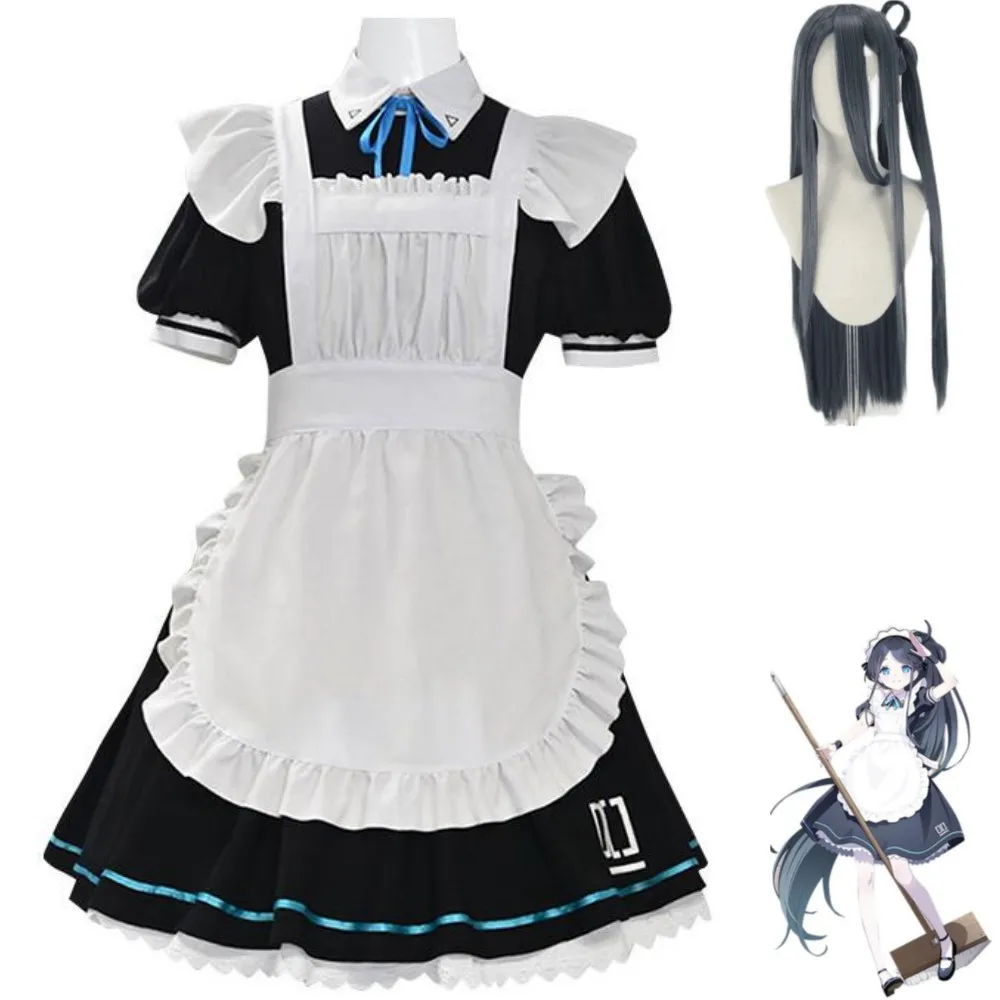 

Anime Game Blue Archive Tendou Arisu Cosplay Costume Wig French Maid Lolita Skirt Woman Kawaii Sexy Carnival Halloween Suit