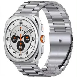 Stainless Steel Band - Ultra 47mm No Gaps Strap, Premium Metal Watch Accessory for Galaxy Ultra 47mm (Silver)