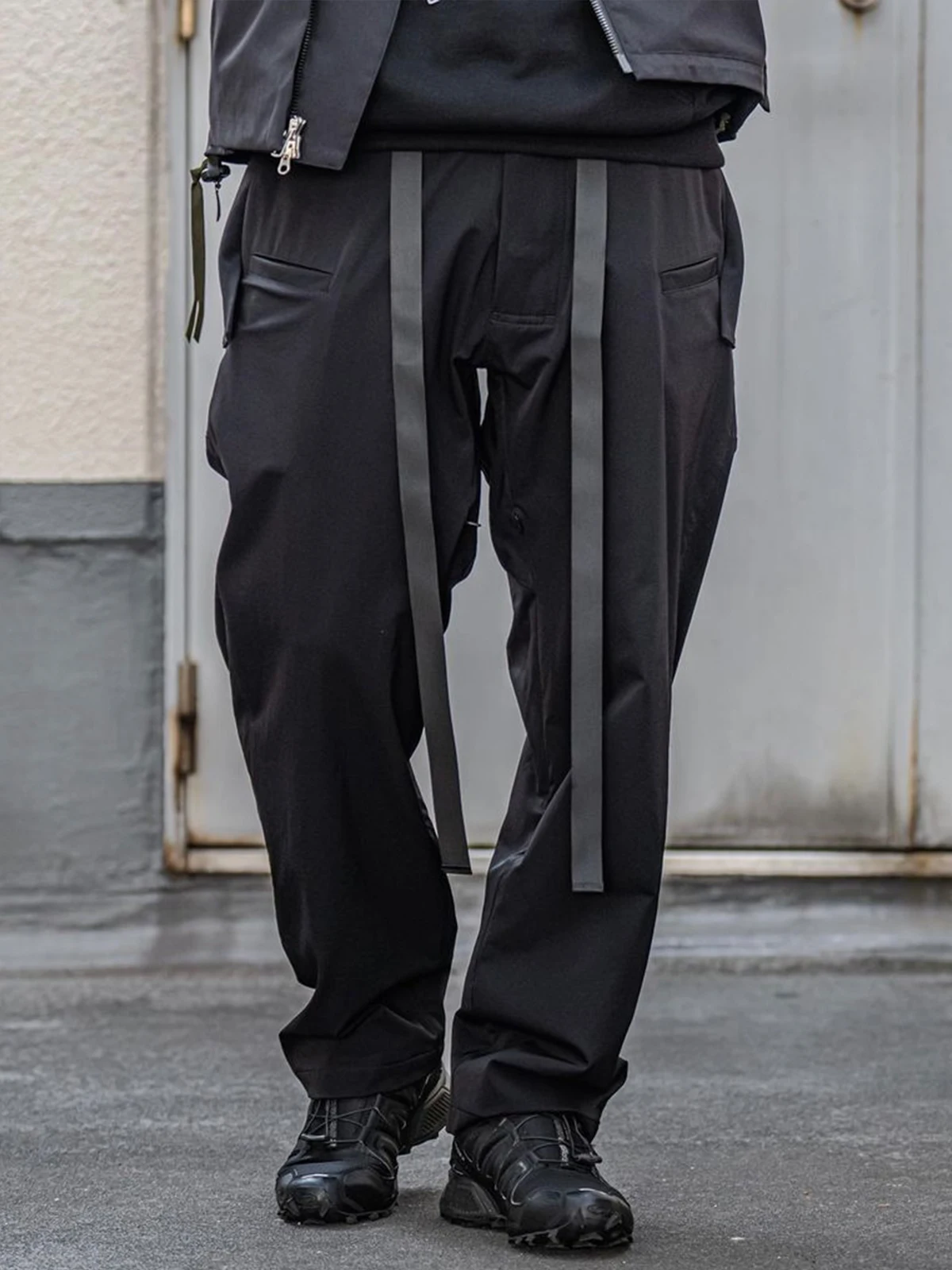 NJWN PDS Loose Straight Leg Outdoor Men's Long Pants Side Zipper Functional Casual Trousers for Youth Active Sle