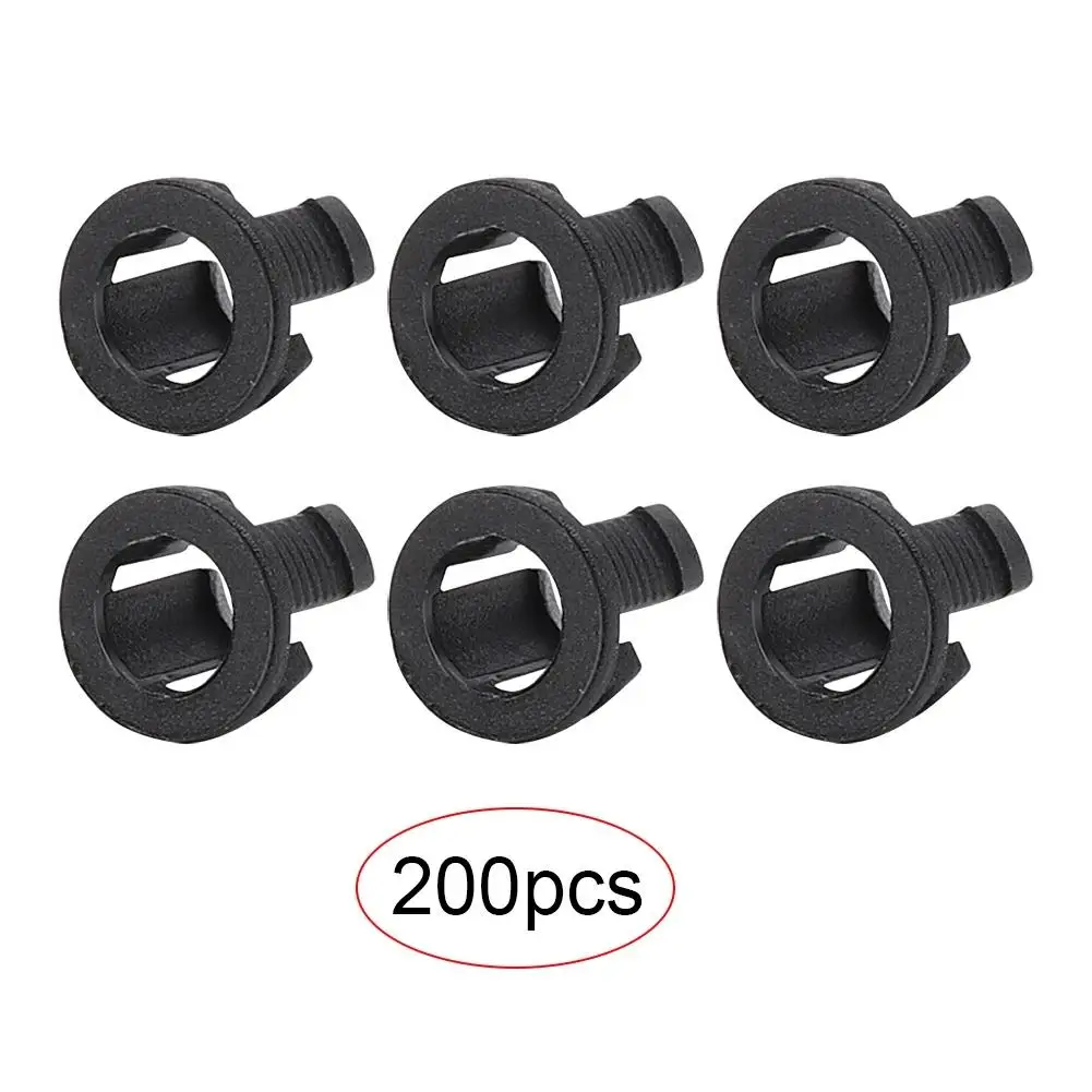 200PCS Black 5mm Diode Mount LED Holders - Plastic Bracket for Electronic Components